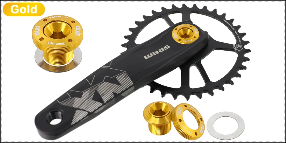 Bicycle Crank Arm Cap Kit DUB Crank Cover DUB Cap Crank Self-Extracting Bolt M18/M30 for SRAM NX/GX/Force/XX1 Crank Spare Part