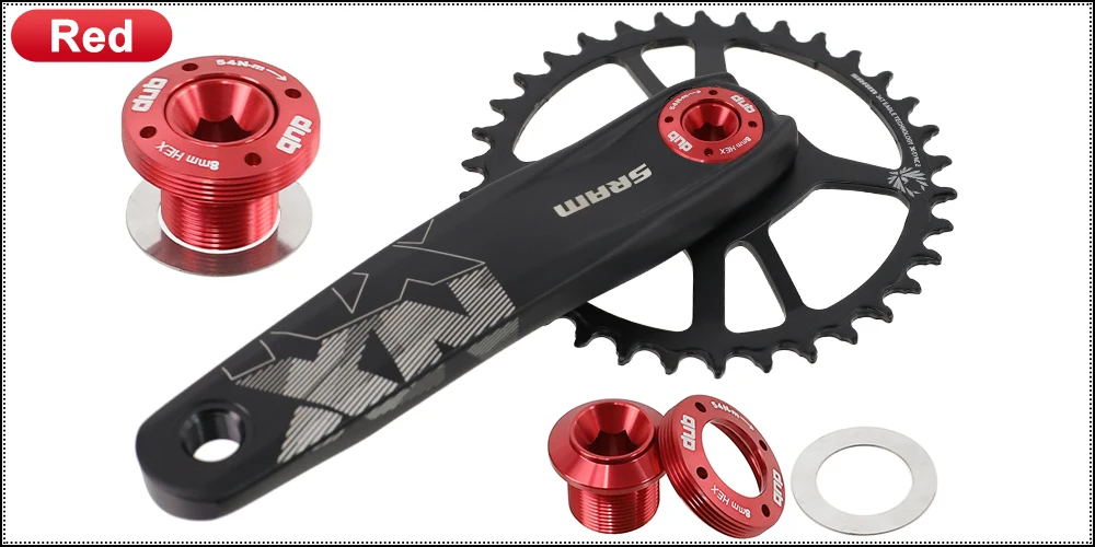 Bicycle Crank Arm Cap Kit DUB Crank Cover DUB Cap Crank Self-Extracting Bolt M18/M30 for SRAM NX/GX/Force/XX1 Crank Spare Part