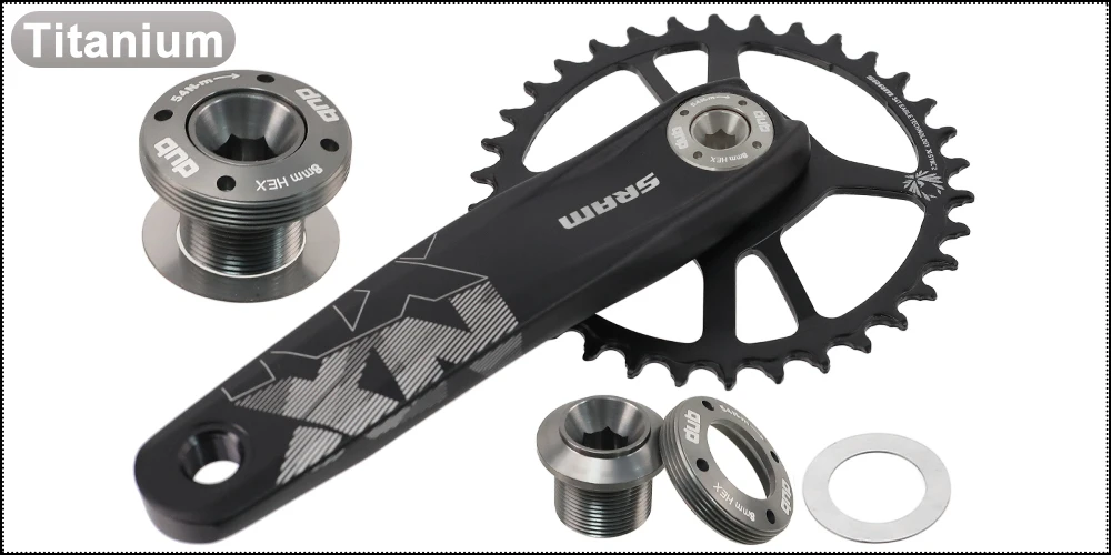 Bicycle Crank Arm Cap Kit DUB Crank Cover DUB Cap Crank Self-Extracting Bolt M18/M30 for SRAM NX/GX/Force/XX1 Crank Spare Part