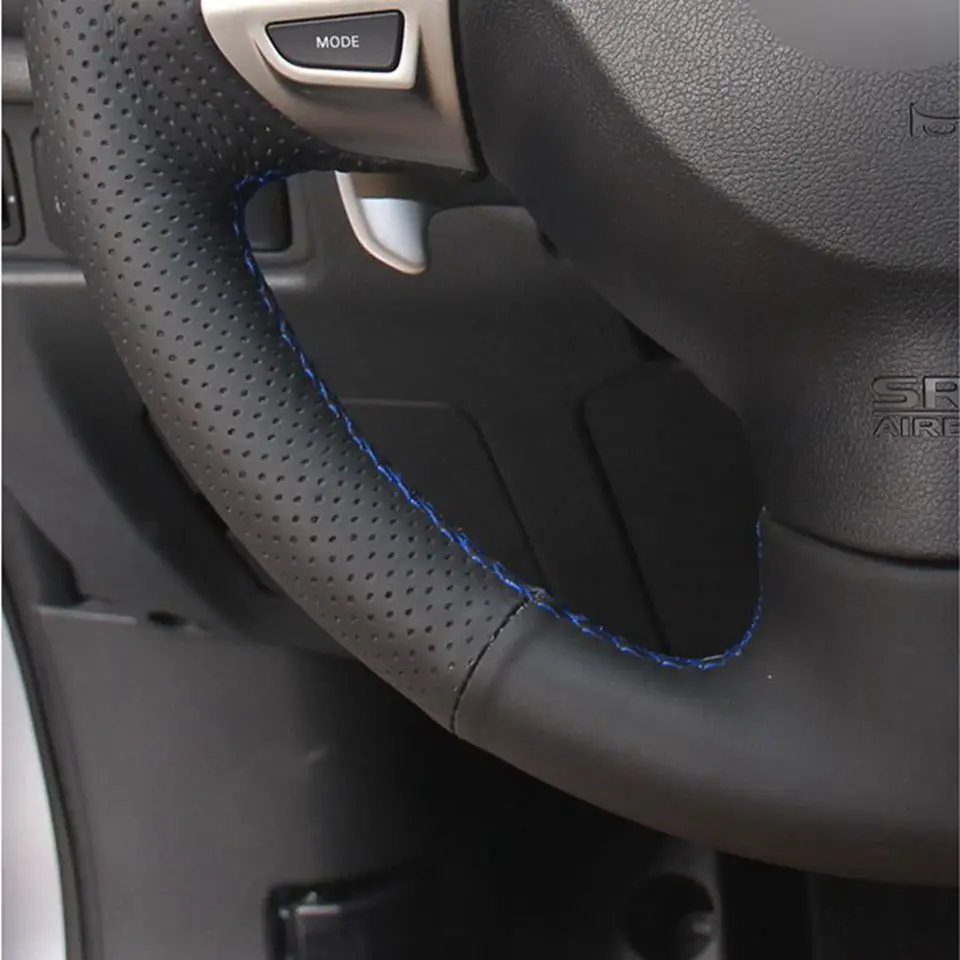 Hand-Sewing Artificial Leather Steering Wheel Cover For Mitsubishi Lancer X 10 2007-2015 Outlander 2006-2013 ASX 2010-2013 Colt