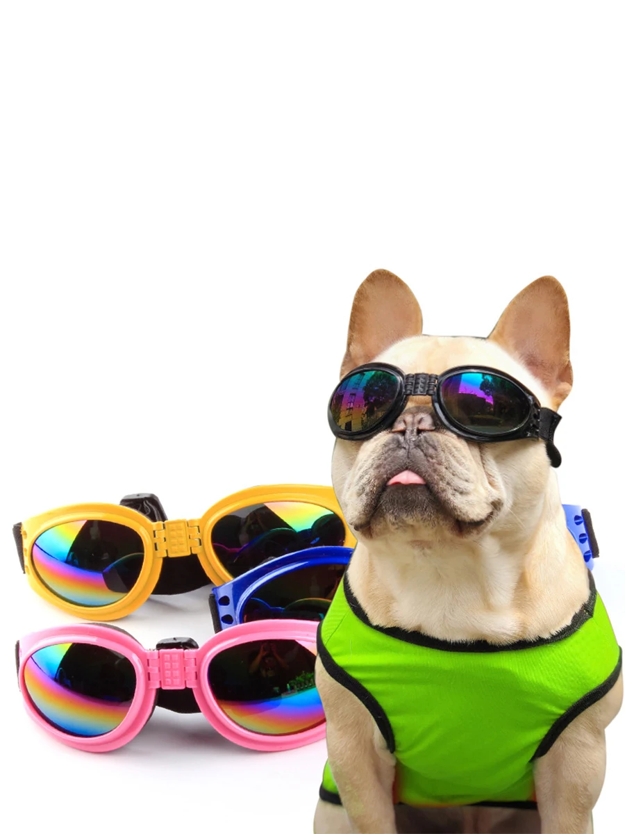 17cm Foldable Pet Glasses Dog Goggles Sunglasses Summer Windproof Sunscreen Dogs Puppy Accessories Pet Supplies