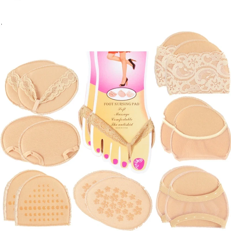 1 Pair Invisible Half Size Forefoot Cushion Women's High Heels Anti-Slip Foot Protectors Soft and Durable Insoles Reduce Pain