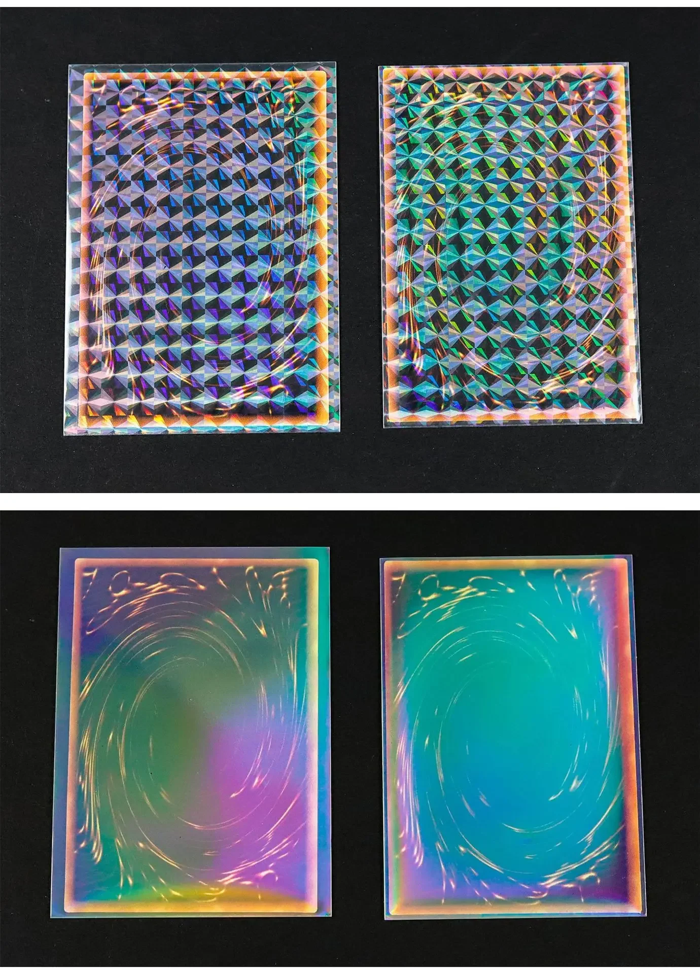 50Pcs Set Card Bags Laser Color Cards Sleeves Protector id Card Holder Foil Transparent Clear Kpop Photo Card Covers Cards Case