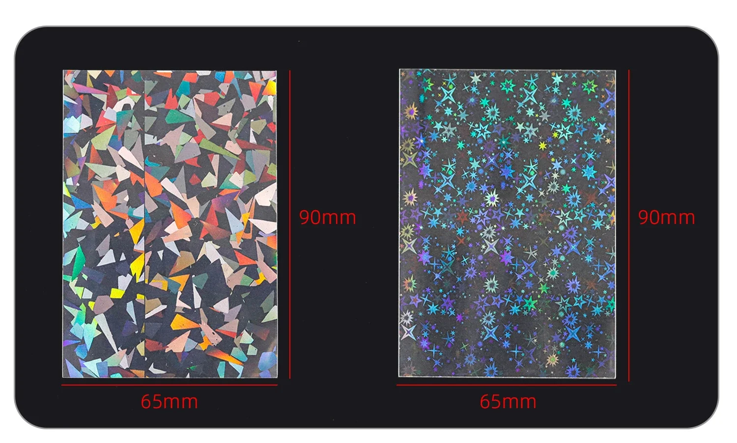 50Pcs Set Card Bags Laser Color Cards Sleeves Protector id Card Holder Foil Transparent Clear Kpop Photo Card Covers Cards Case
