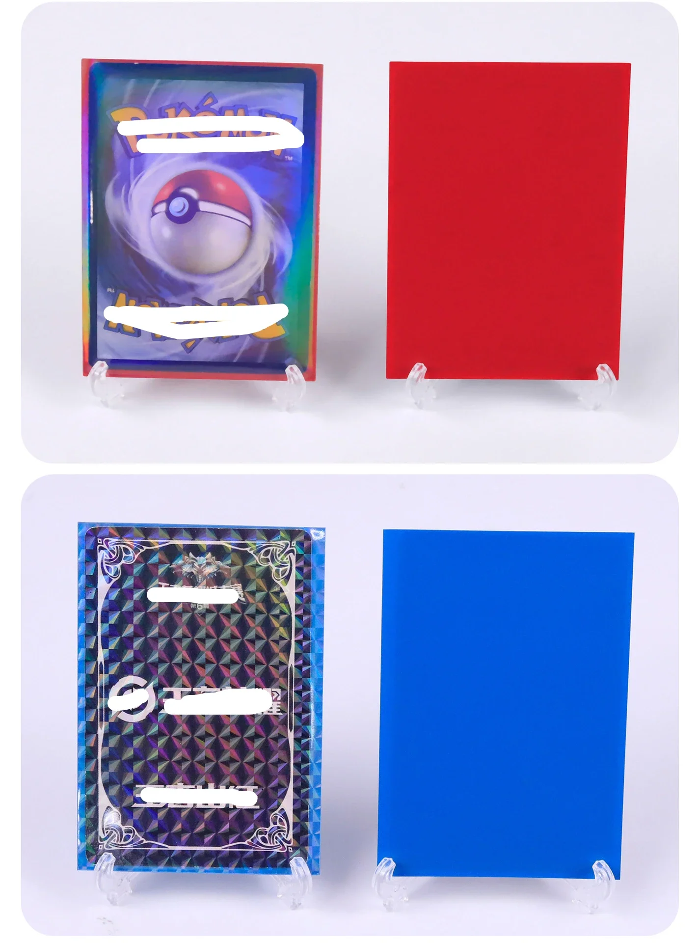 50Pcs Set Card Bags Laser Color Cards Sleeves Protector id Card Holder Foil Transparent Clear Kpop Photo Card Covers Cards Case