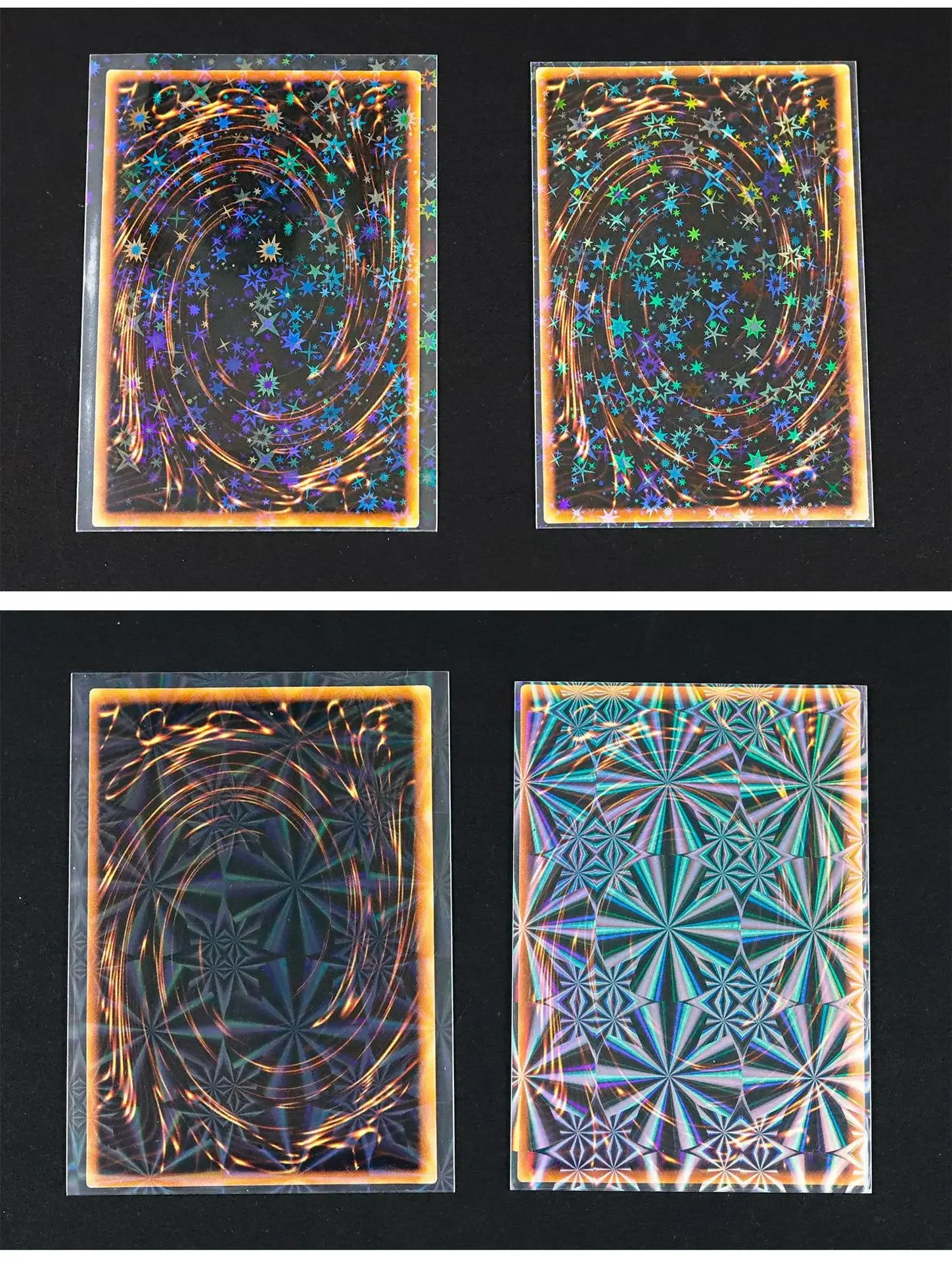50Pcs Set Card Bags Laser Color Cards Sleeves Protector id Card Holder Foil Transparent Clear Kpop Photo Card Covers Cards Case