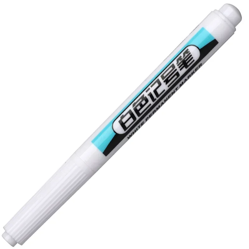 1/5 PCS White Marker Pens Oily Waterproof White Graffiti Sketching Markers Stationery Deep Hole Marker White Permanent Paint