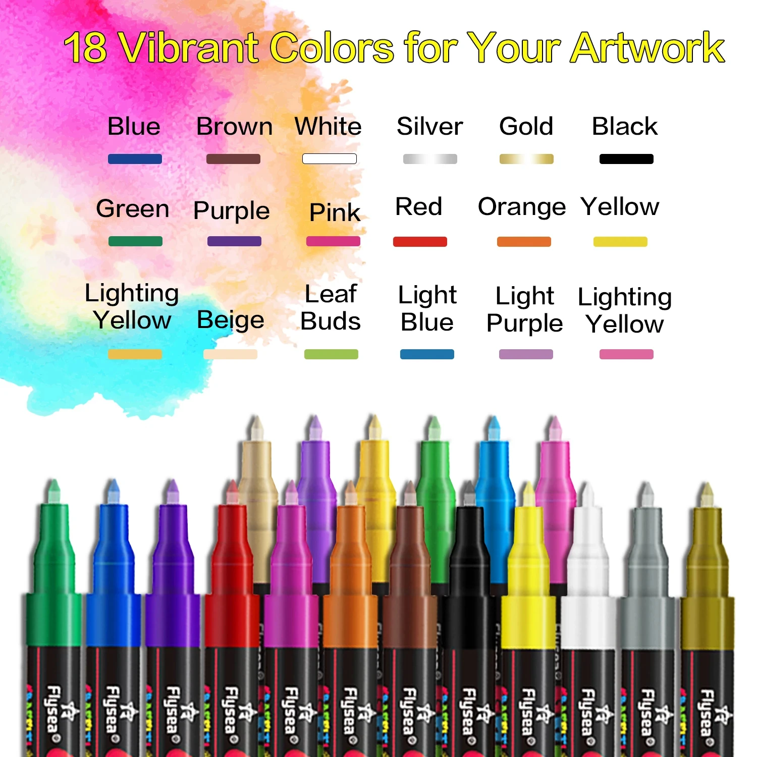 12/18/24 Colors Acrylic Graffiti Pens Premium Ultra-Fine 0.7mm Tips for Artists, Designers, and Graffiti Enthusiasts