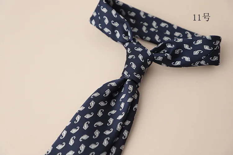 2024 New Design Green Brown Neckties 8cm Men Polyester Flower Neck Tie Young College Student Daily Wear Shirt Accessories Cravat