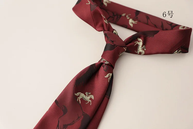 2024 New Design Green Brown Neckties 8cm Men Polyester Flower Neck Tie Young College Student Daily Wear Shirt Accessories Cravat