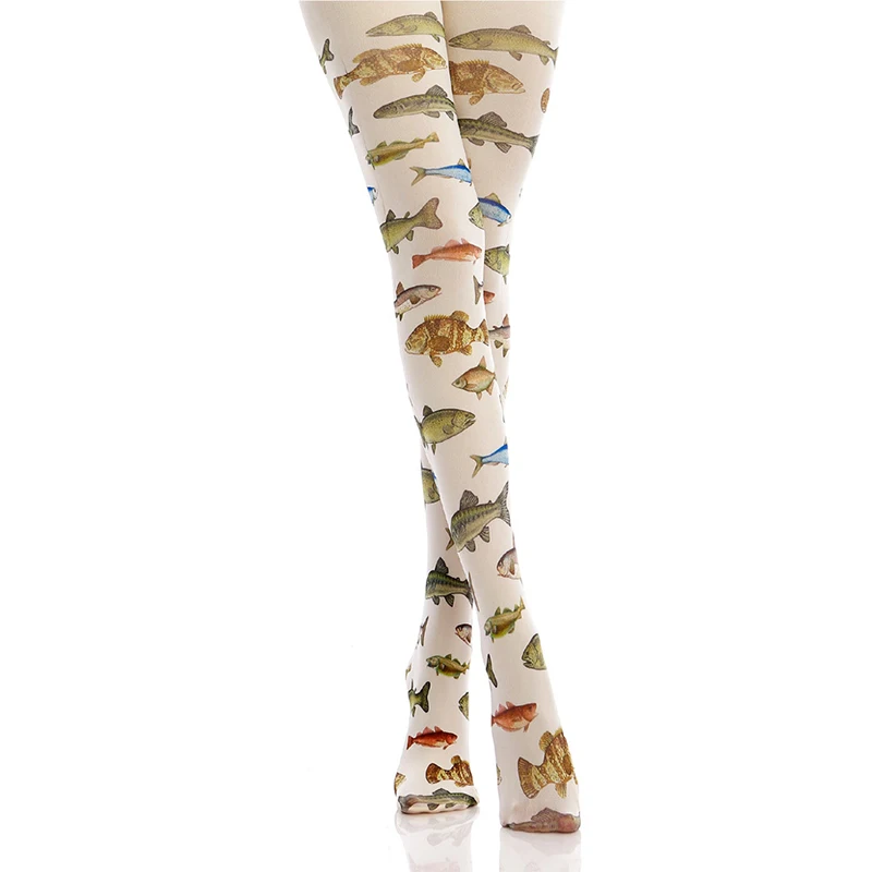 Japanese Style Floral Printed Tattoo Pantyhose Y2k Women Stylish Velvet Stockings Nightclub Tights Sweet Lolita Tattoo Pantyhose