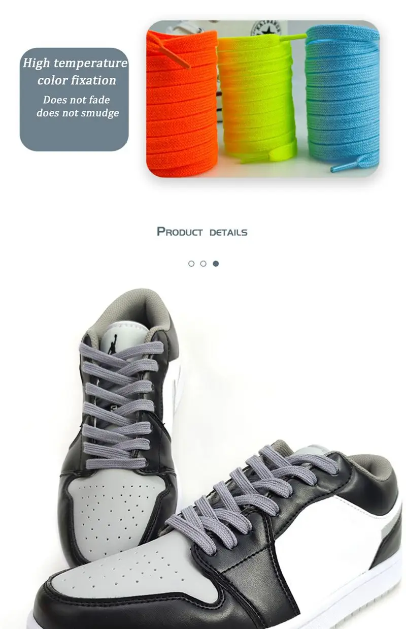 1 Pair Classic Flat Cotton Shoelaces for Sneakers Shoelace High-top Canvas Casual Shoe Laces No Elasticity Shoestrings for Women