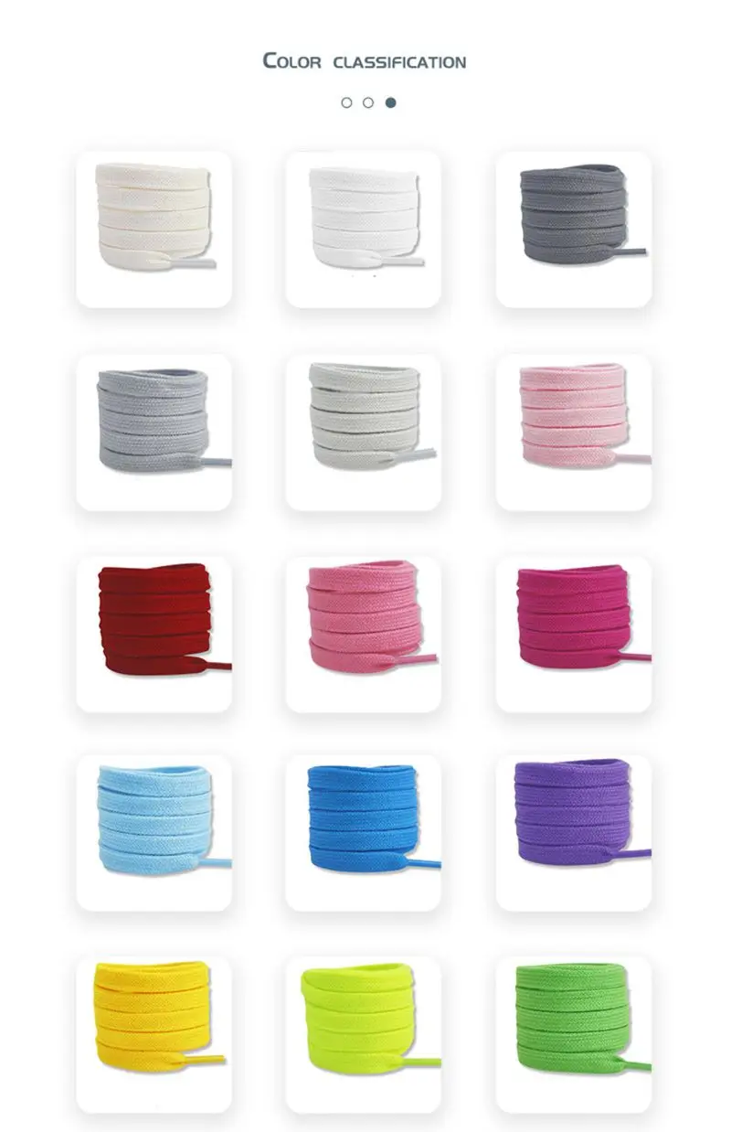 1 Pair Classic Flat Cotton Shoelaces for Sneakers Shoelace High-top Canvas Casual Shoe Laces No Elasticity Shoestrings for Women