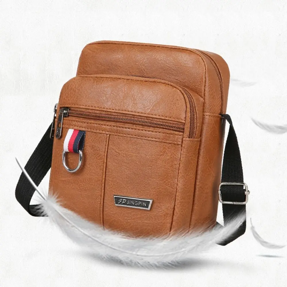 Leather Men's Sling Bag Messenger Shoulder Crossbody Bags Large Capacity Handbags Multifunctional