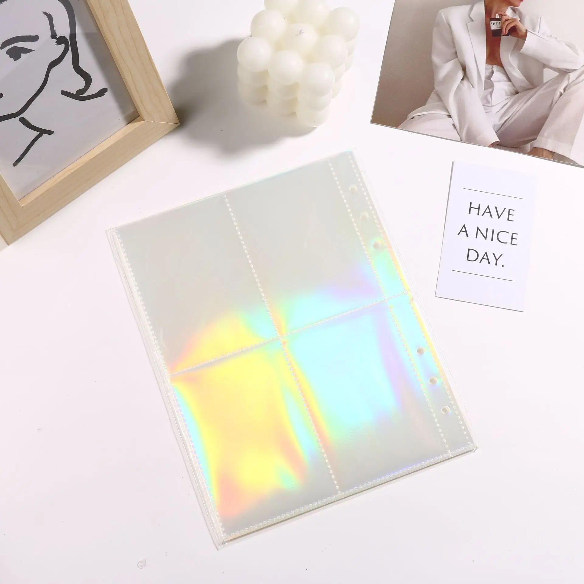 A5 Transparent Card book Loose Leaf 6-hole Photo Storage Inner Page Binder Collect Book Idol Photo Card Holder Photocards Album