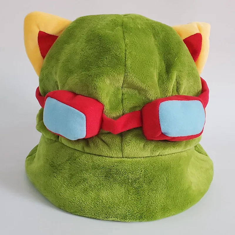 Game Lovely kawaii Swift Scout Timor Teemo's Hat LOL Cosplay High Quality Plush Warm Hat Party Teemo Cap