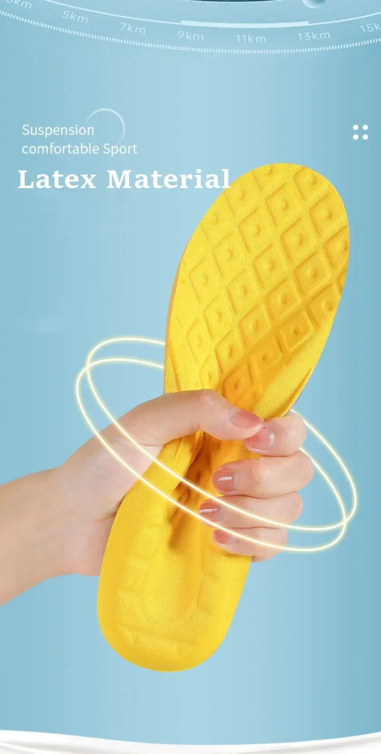 Unisex Memory Foam Arch Support Insoles, Soft Comfort Shoe Pads, Shock Absorbing Inserts for Sneakers, Foot Care for Long Time