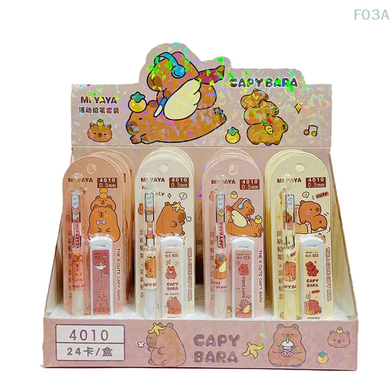 1Set Cartoon Kawaii Capybara Mechanical Pencil Set Cute School Office Writing Tools Creative Cartoon Pencils Stationery Gifts