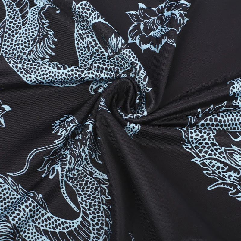 Ins Hotselling Chinese Cheongsam Dress Plus Size Qipao Vintage Dresses Dragon Print Oriental Fashion Streetwear Retro Chinese