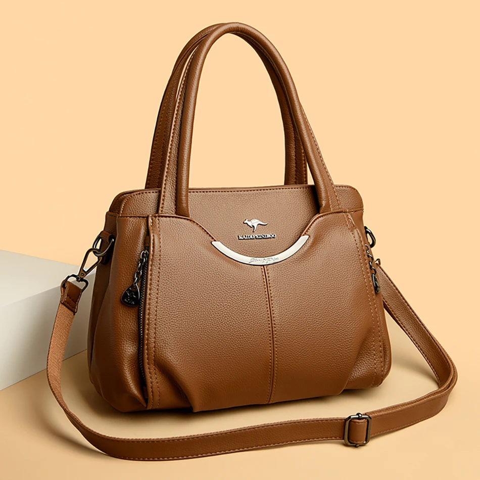 2026 Luxury Designer Women's Handbag Multi-Pocket Soft Leather Female Shoulder Bag High Quality Girl Tote Bolsas Sac a Main