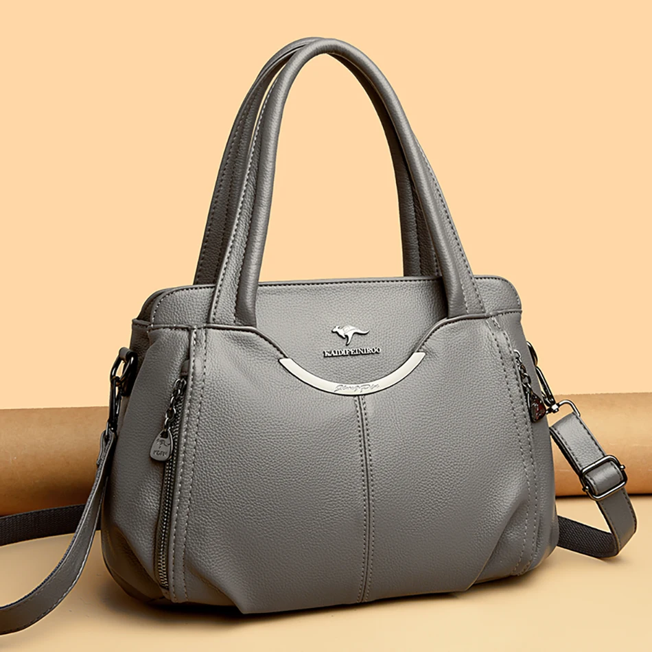 2026 Luxury Designer Women's Handbag Multi-Pocket Soft Leather Female Shoulder Bag High Quality Girl Tote Bolsas Sac a Main