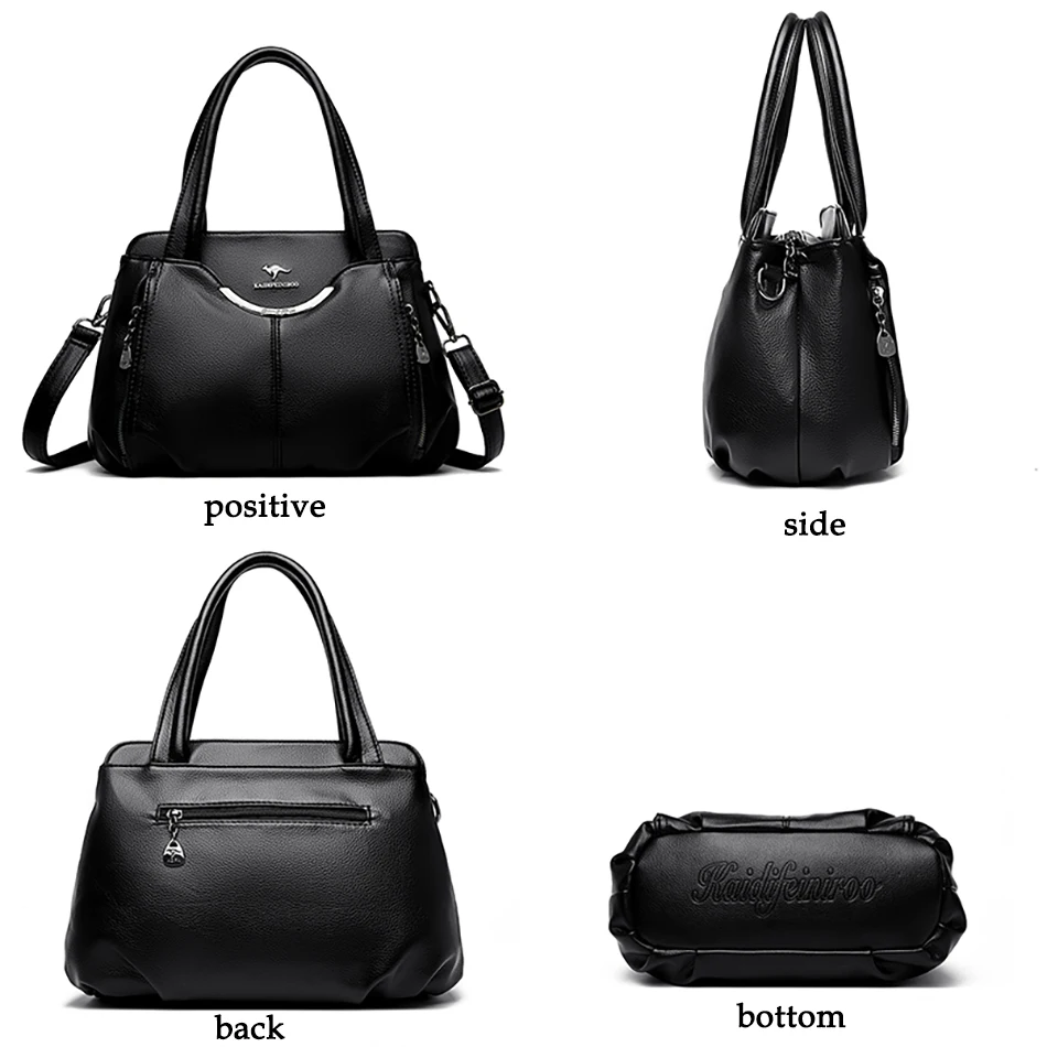2026 Luxury Designer Women's Handbag Multi-Pocket Soft Leather Female Shoulder Bag High Quality Girl Tote Bolsas Sac a Main