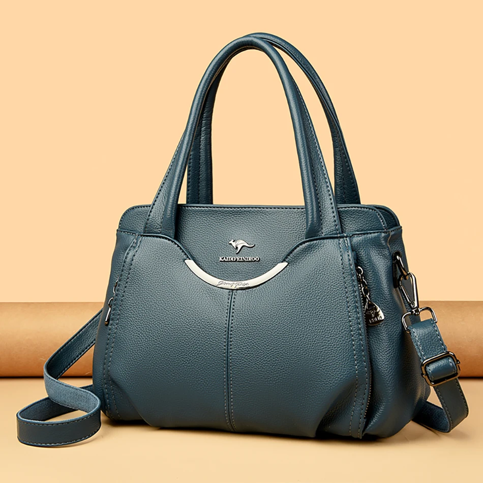 2026 Luxury Designer Women's Handbag Multi-Pocket Soft Leather Female Shoulder Bag High Quality Girl Tote Bolsas Sac a Main