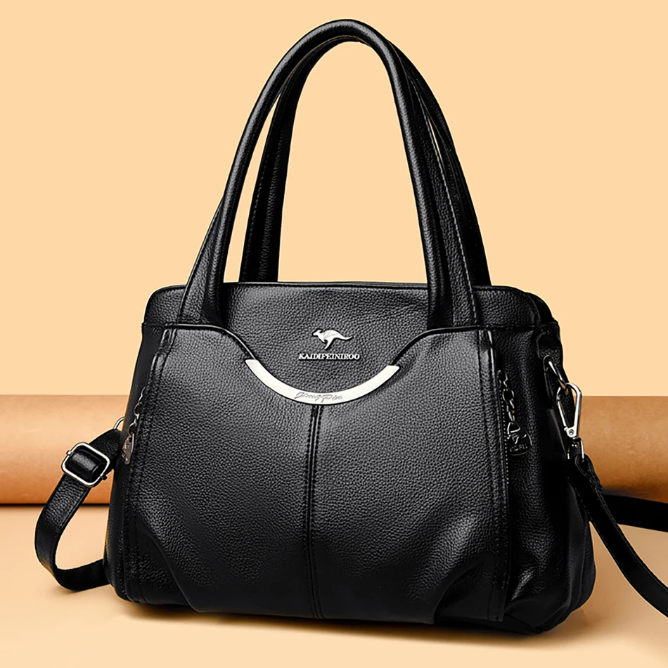 2026 Luxury Designer Women's Handbag Multi-Pocket Soft Leather Female Shoulder Bag High Quality Girl Tote Bolsas Sac a Main