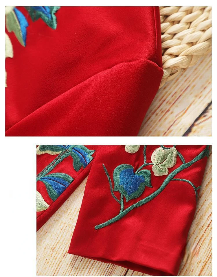Embroidered Blouse Ethnic Style Retro Embroidery Chinese Blouse Women New Style Jacket Loose Cotton Coat Women's Autumn Hanfu