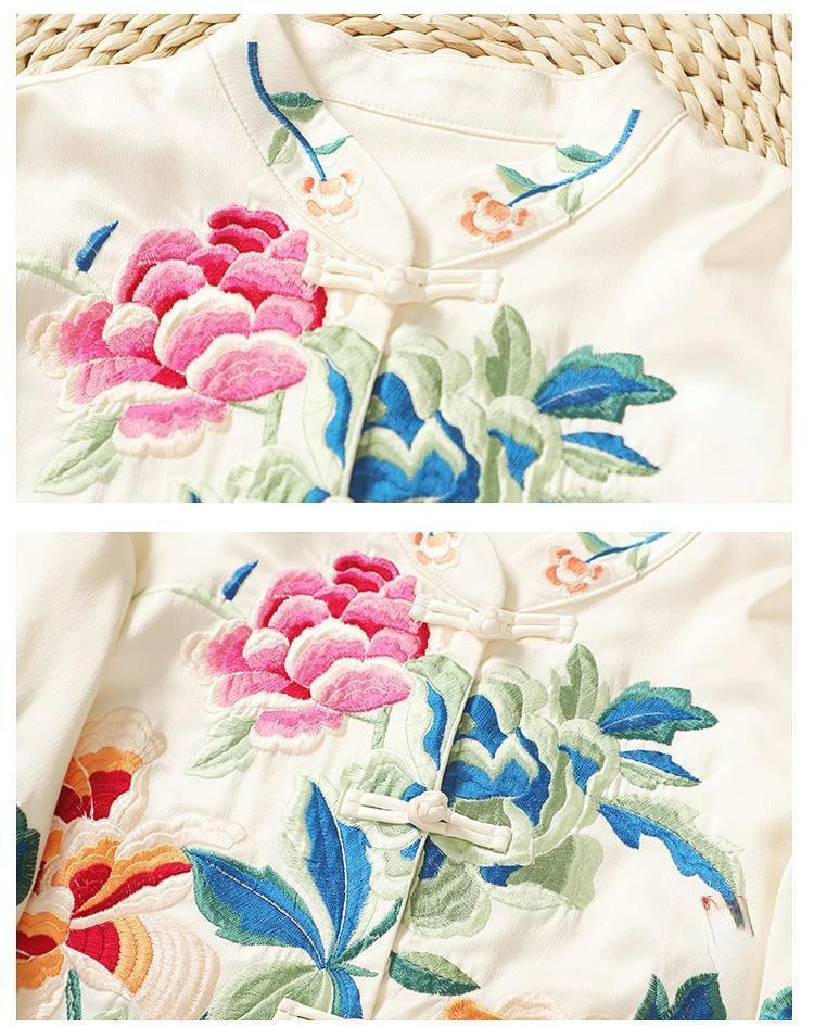 Embroidered Blouse Ethnic Style Retro Embroidery Chinese Blouse Women New Style Jacket Loose Cotton Coat Women's Autumn Hanfu