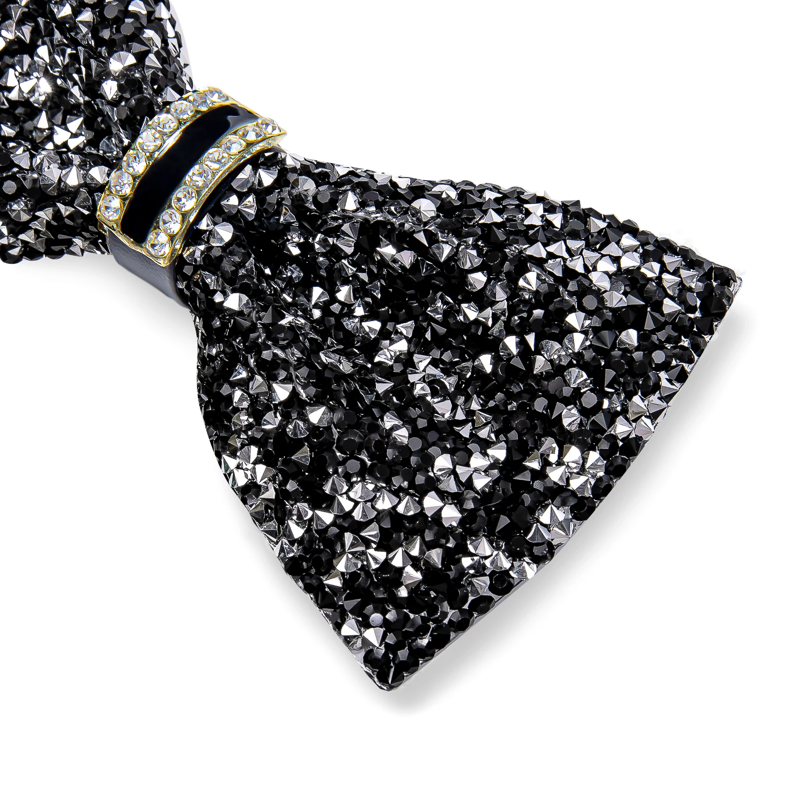 Shinny Rhinestone Diamond Bow Tie Pre-tied Bowknot for Wedding Prom Tuxedo Suits Black Red Green Butterfly Gift for Men