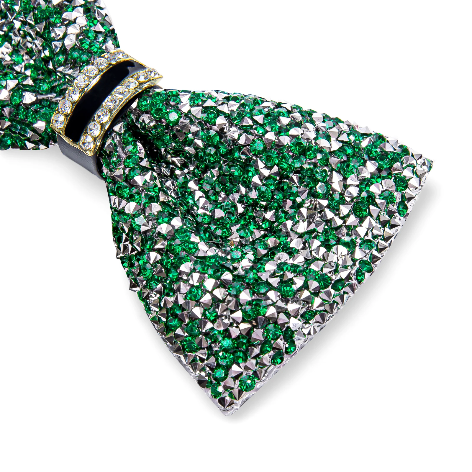 Shinny Rhinestone Diamond Bow Tie Pre-tied Bowknot for Wedding Prom Tuxedo Suits Black Red Green Butterfly Gift for Men