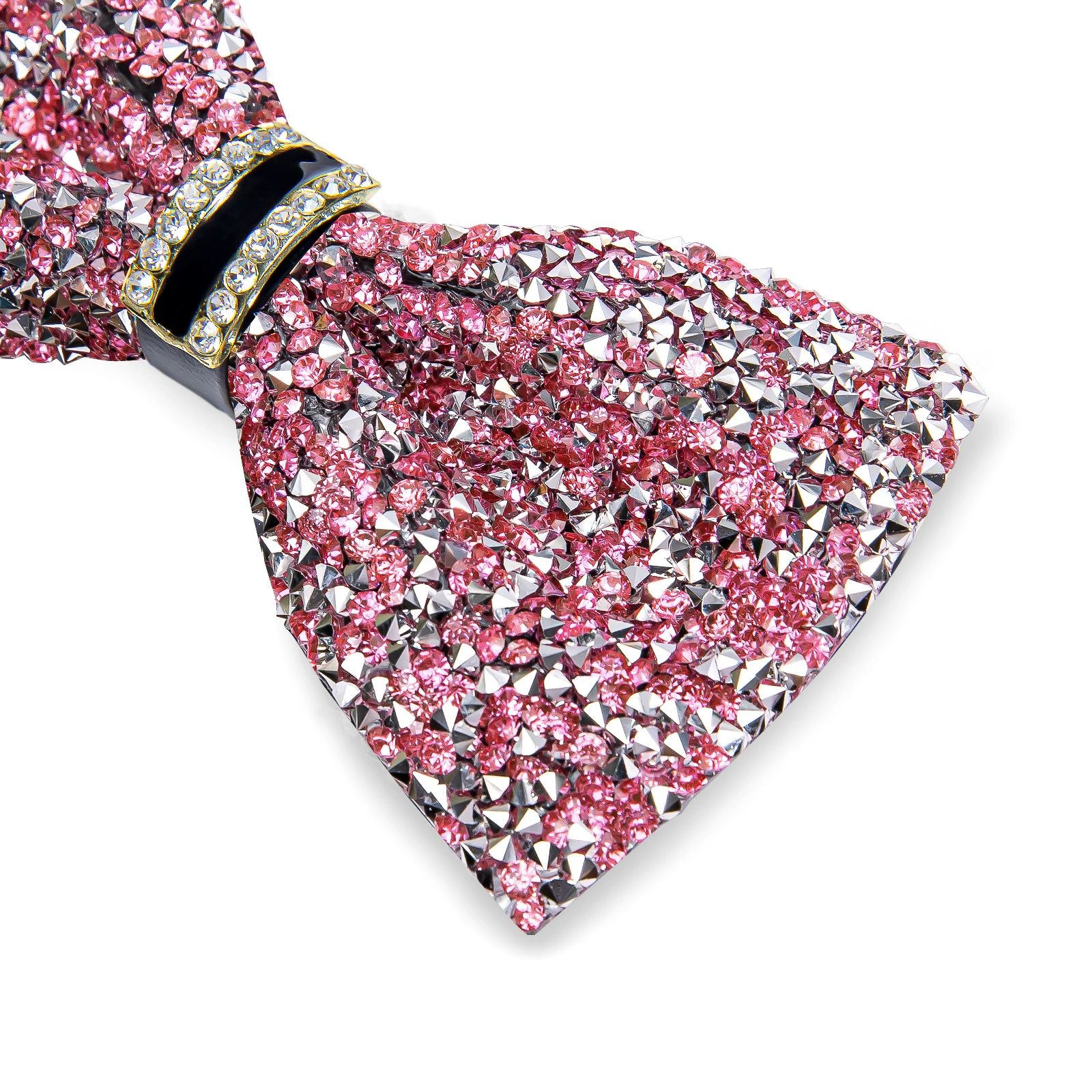 Shinny Rhinestone Diamond Bow Tie Pre-tied Bowknot for Wedding Prom Tuxedo Suits Black Red Green Butterfly Gift for Men