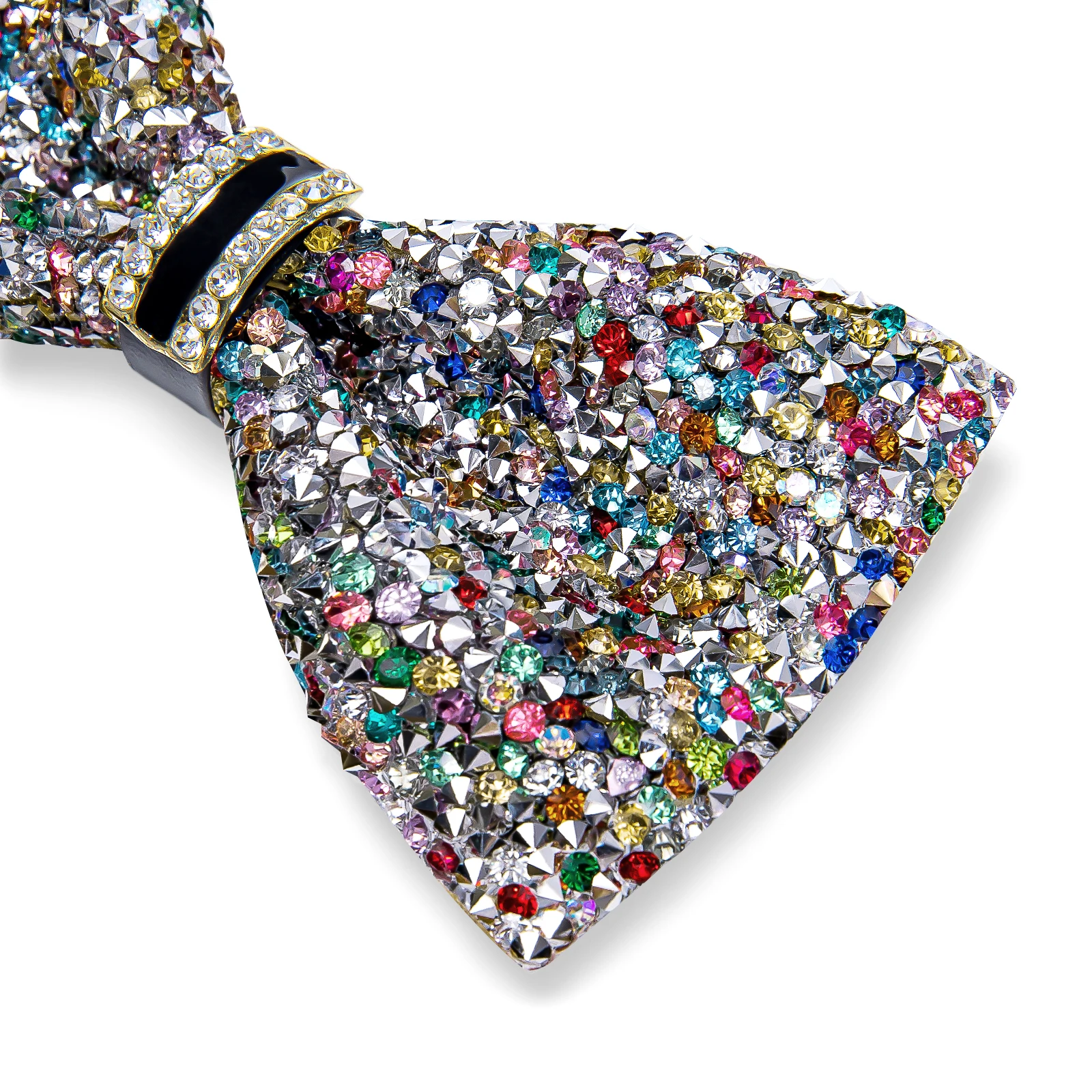 Shinny Rhinestone Diamond Bow Tie Pre-tied Bowknot for Wedding Prom Tuxedo Suits Black Red Green Butterfly Gift for Men