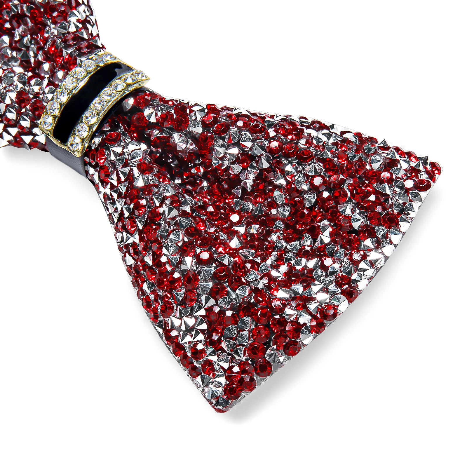Shinny Rhinestone Diamond Bow Tie Pre-tied Bowknot for Wedding Prom Tuxedo Suits Black Red Green Butterfly Gift for Men