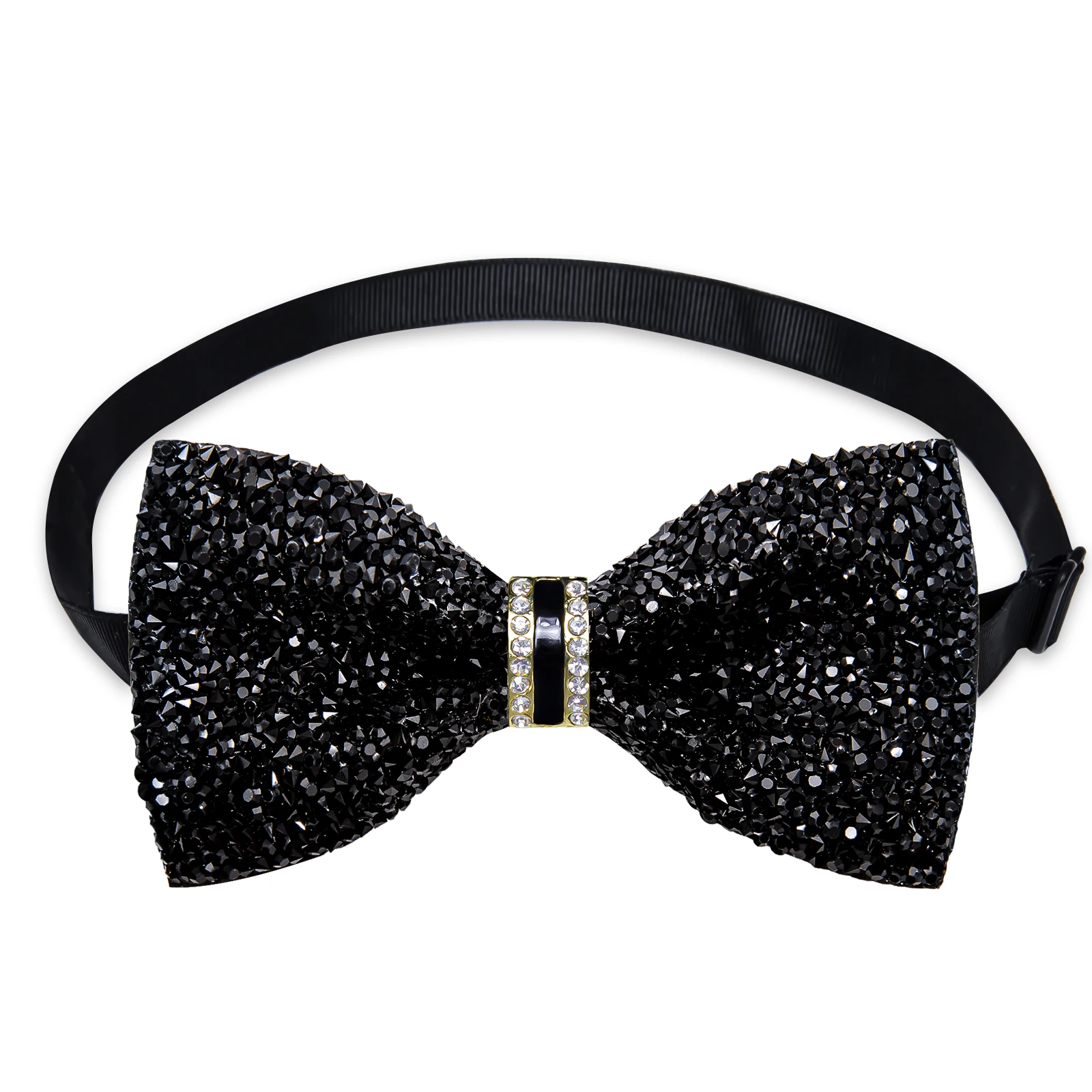 Shinny Rhinestone Diamond Bow Tie Pre-tied Bowknot for Wedding Prom Tuxedo Suits Black Red Green Butterfly Gift for Men