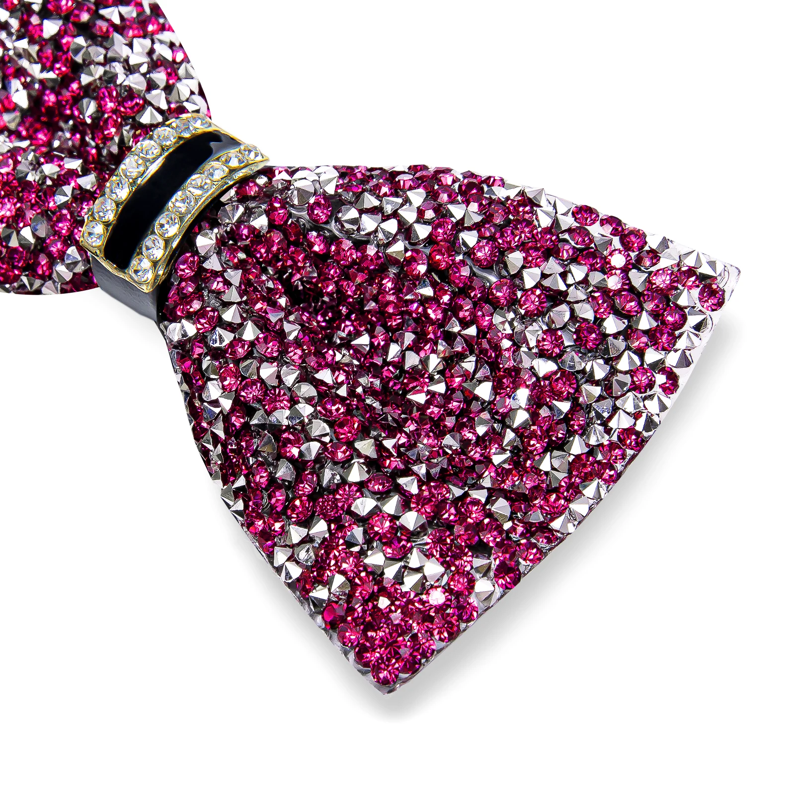 Shinny Rhinestone Diamond Bow Tie Pre-tied Bowknot for Wedding Prom Tuxedo Suits Black Red Green Butterfly Gift for Men