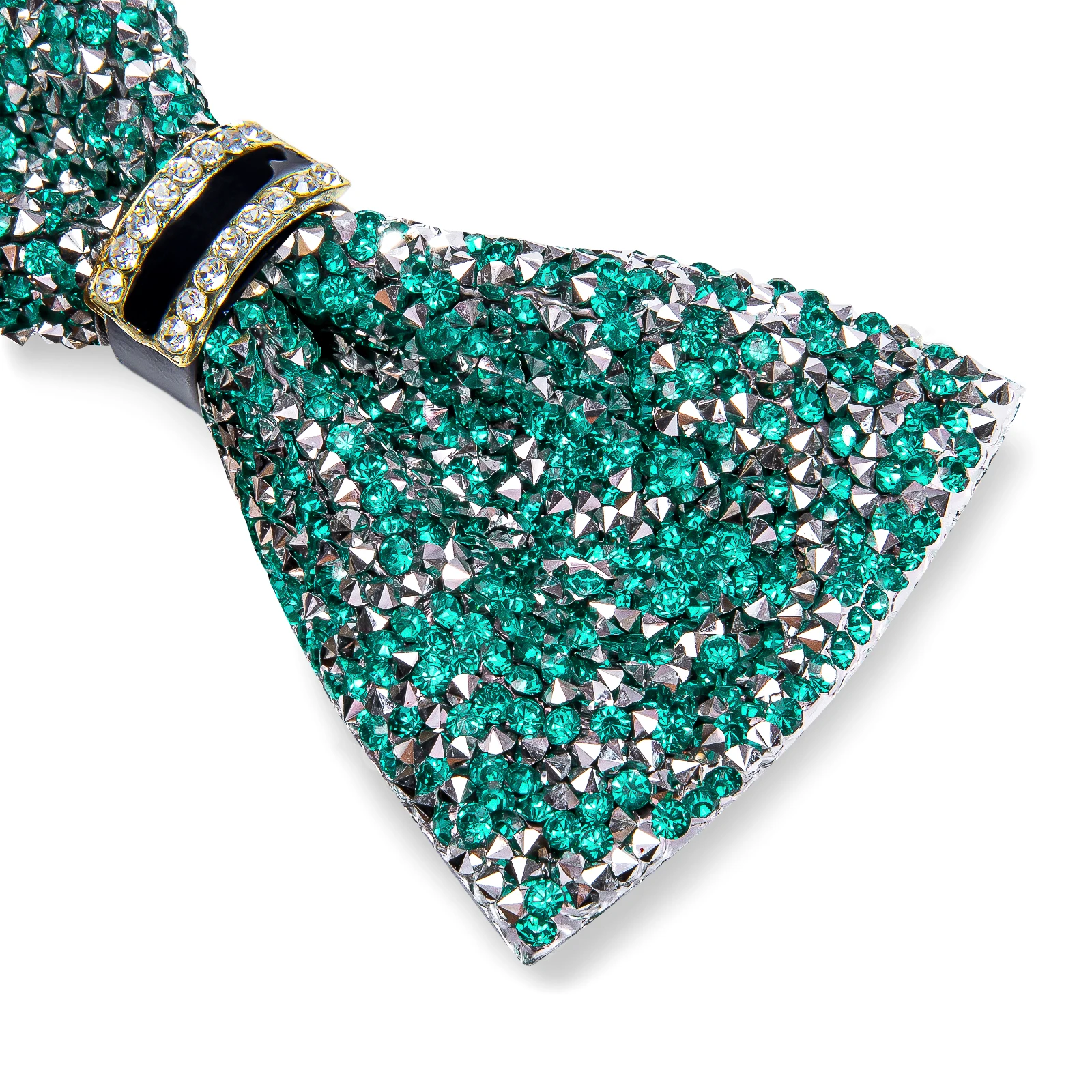 Shinny Rhinestone Diamond Bow Tie Pre-tied Bowknot for Wedding Prom Tuxedo Suits Black Red Green Butterfly Gift for Men