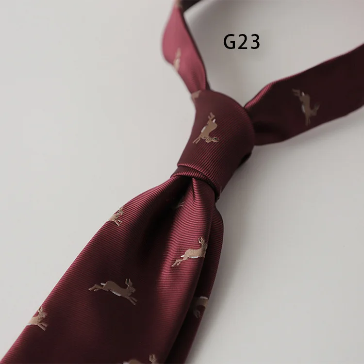 Korean Formal 8CM Polyester Jacquard Neck Ties For Men Luxury Striped Plaid Wine Red Brown Neckties Business Tie Wedding Cravat