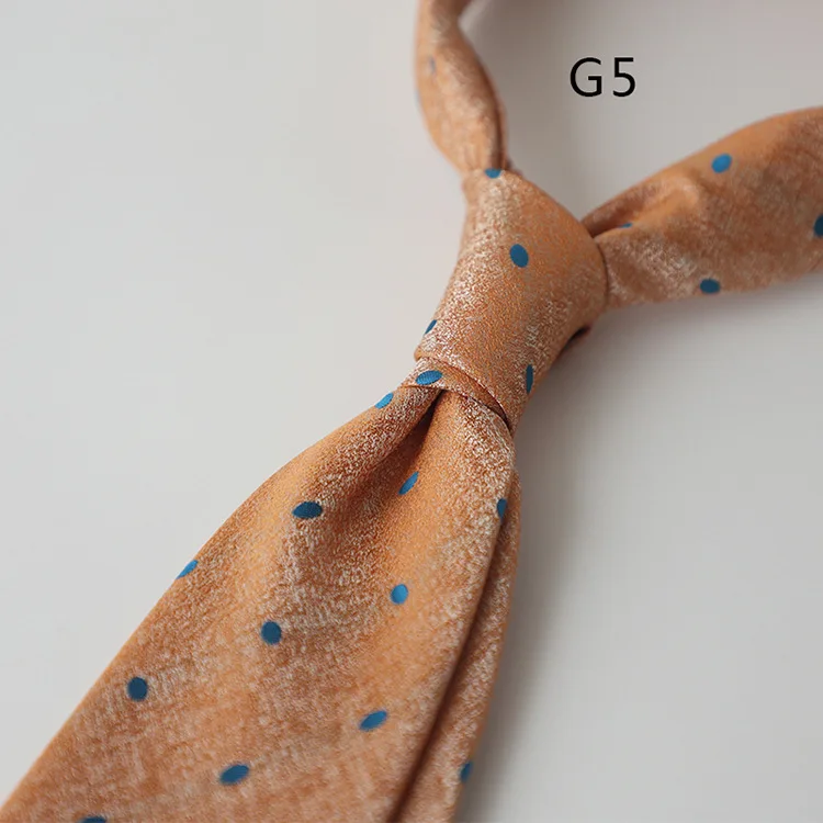 Korean Formal 8CM Polyester Jacquard Neck Ties For Men Luxury Striped Plaid Wine Red Brown Neckties Business Tie Wedding Cravat