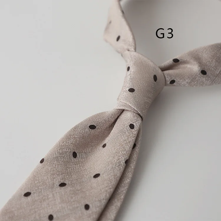 Korean Formal 8CM Polyester Jacquard Neck Ties For Men Luxury Striped Plaid Wine Red Brown Neckties Business Tie Wedding Cravat