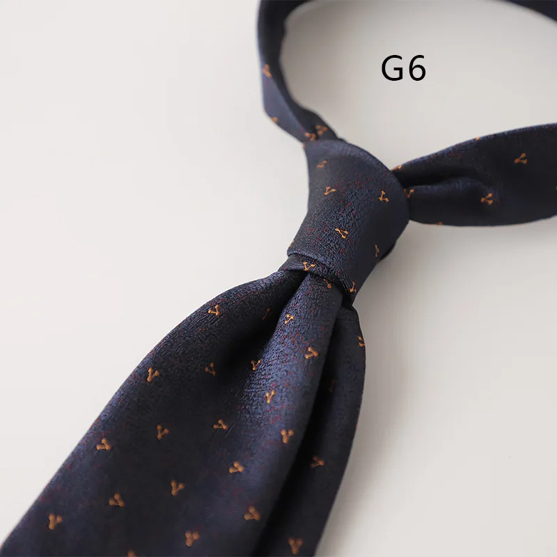 Korean Formal 8CM Polyester Jacquard Neck Ties For Men Luxury Striped Plaid Wine Red Brown Neckties Business Tie Wedding Cravat