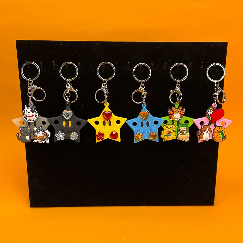 1PCS Shoe Charms Holder Keychain Board fit Shoe Charms Decoration Women Men Shoe Pins Accessories Organizer Handbag Pendant