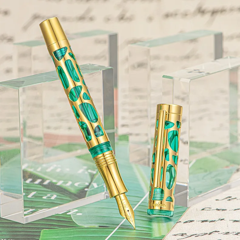 Asvine V169 Vacuum Filling Fountain Pen Luxury Elegant Transparent Acrylic Skeleton Hollow Carved Writing Supplies Stationery