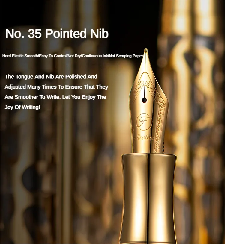 Asvine V169 Vacuum Filling Fountain Pen Luxury Elegant Transparent Acrylic Skeleton Hollow Carved Writing Supplies Stationery