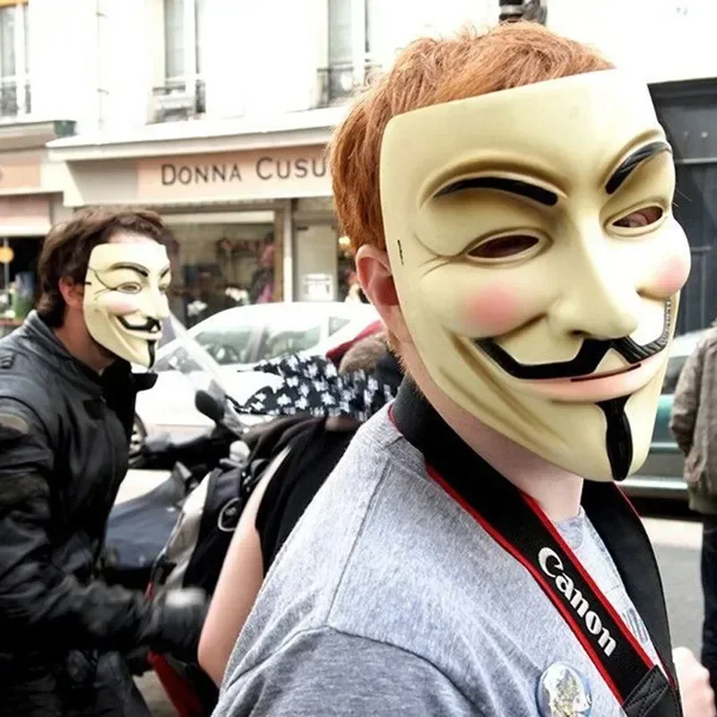 Halloween The V for Vendetta Party Cosplay Masque Mask Anonymous Guy Fawkes Fancy Dress Adult Costume Accessory Macka Mascaras