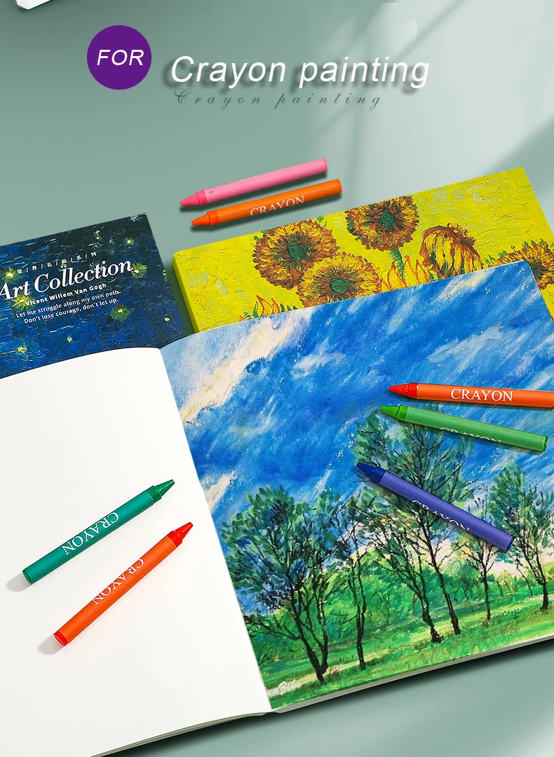 Blank Sketch Book for 20K 80 Sheets of Paper Art Students Learning To Draw Colored Lead Paintings Crayon Painting Art Supplies
