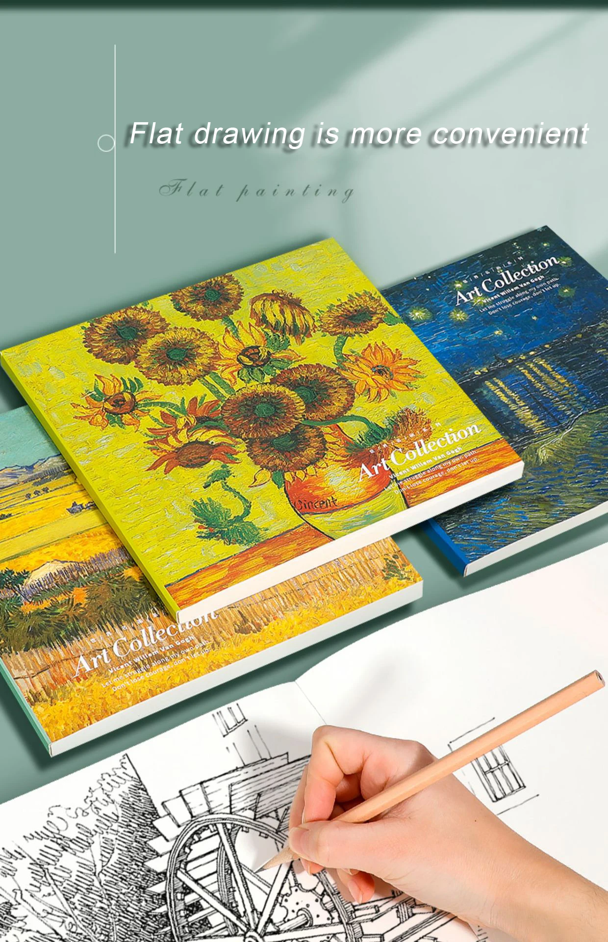 Blank Sketch Book for 20K 80 Sheets of Paper Art Students Learning To Draw Colored Lead Paintings Crayon Painting Art Supplies