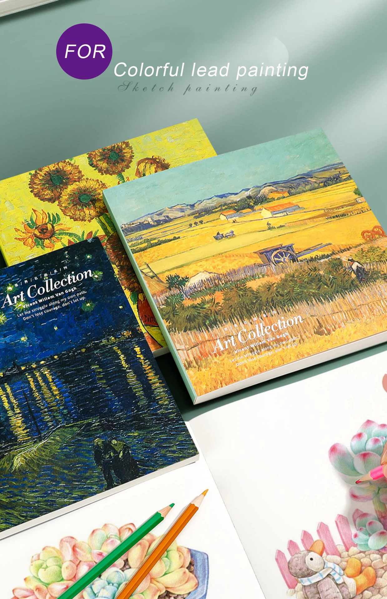 Blank Sketch Book for 20K 80 Sheets of Paper Art Students Learning To Draw Colored Lead Paintings Crayon Painting Art Supplies
