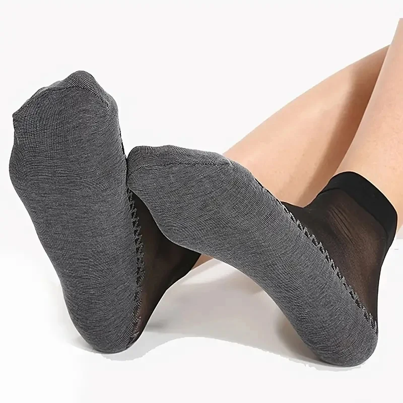 10/20 Pairs Short Socks Women Ultrathin Elastic Lace Transparent Sock Woman Summer Breathable Non-Slip Bottom Splice Cotton Sock